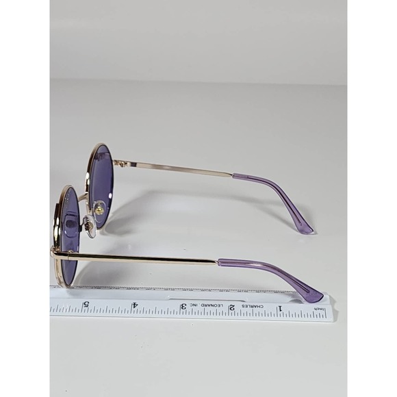 FGX by Foster Grant Gold & Purple Full Round Metal Frame Sunglasses 52077FGX500 - Picture 11 of 11